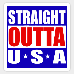 USA United States America Straight outta Sticker